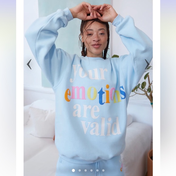Your Emotions Are Valid Sky Blue Crewneck - Picture 5 of 6